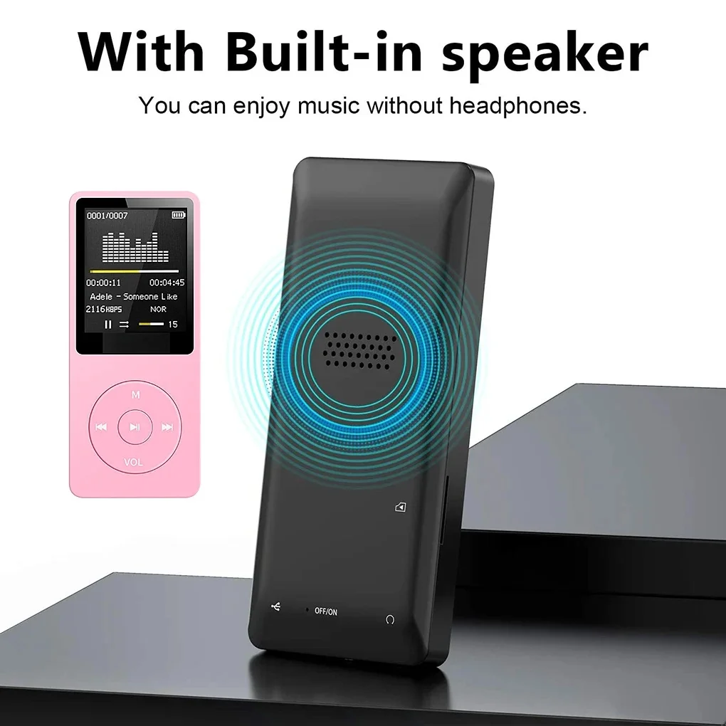 Bluetooth-compatible Mp3 Music Player Lossless Portable Fm Radio External Ultra-thin Student Sports Walkman Mp3 Player Recorder - Image 2