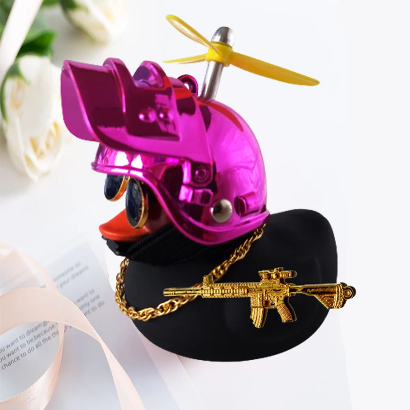 Motor Accessories Yellow Duck with Helmet for Bike Without Lights Auto Car Accessories Duck In The Car Car Interior Decoration - Image 17