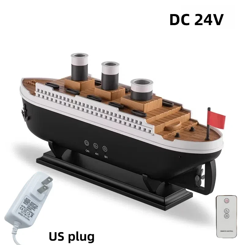 Titanic Ship Model Air Humidifier Remote Control Home 250ml Essential Oil Jellyfish Smoke Ring Spray Aroma Diffuser Humidifiers - Image 8