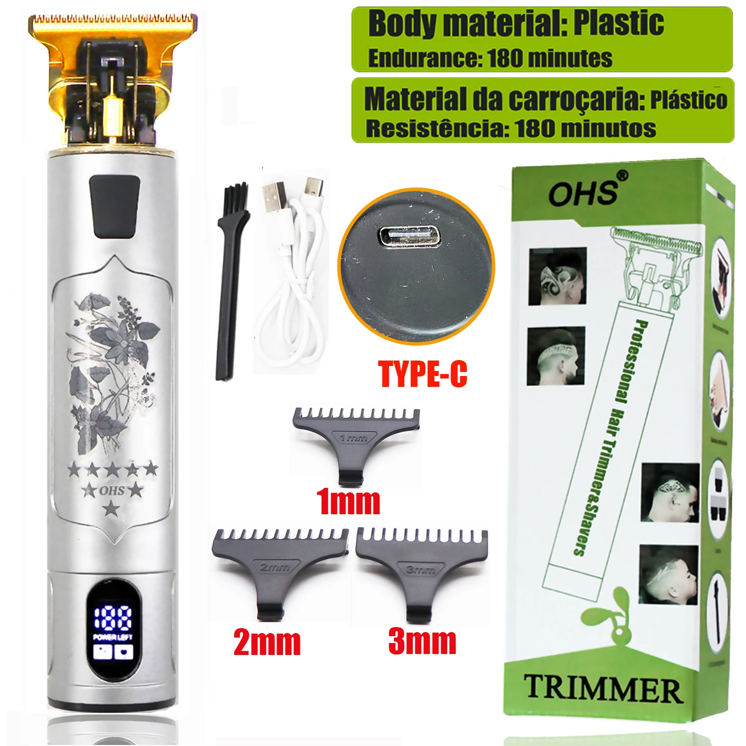 Vintage T9 Hair Clipper Beard Shaving Body Hair Trimmer Clippers Electric Men Haircut Machine 0mm Barber Shaver - Image 14