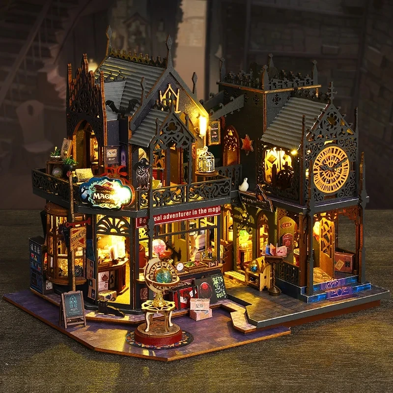 2014 New DIY Big Doll House Wooden Case Miniature Furniture Dollhouse Toys for Children Birthday Gifts - Image 3