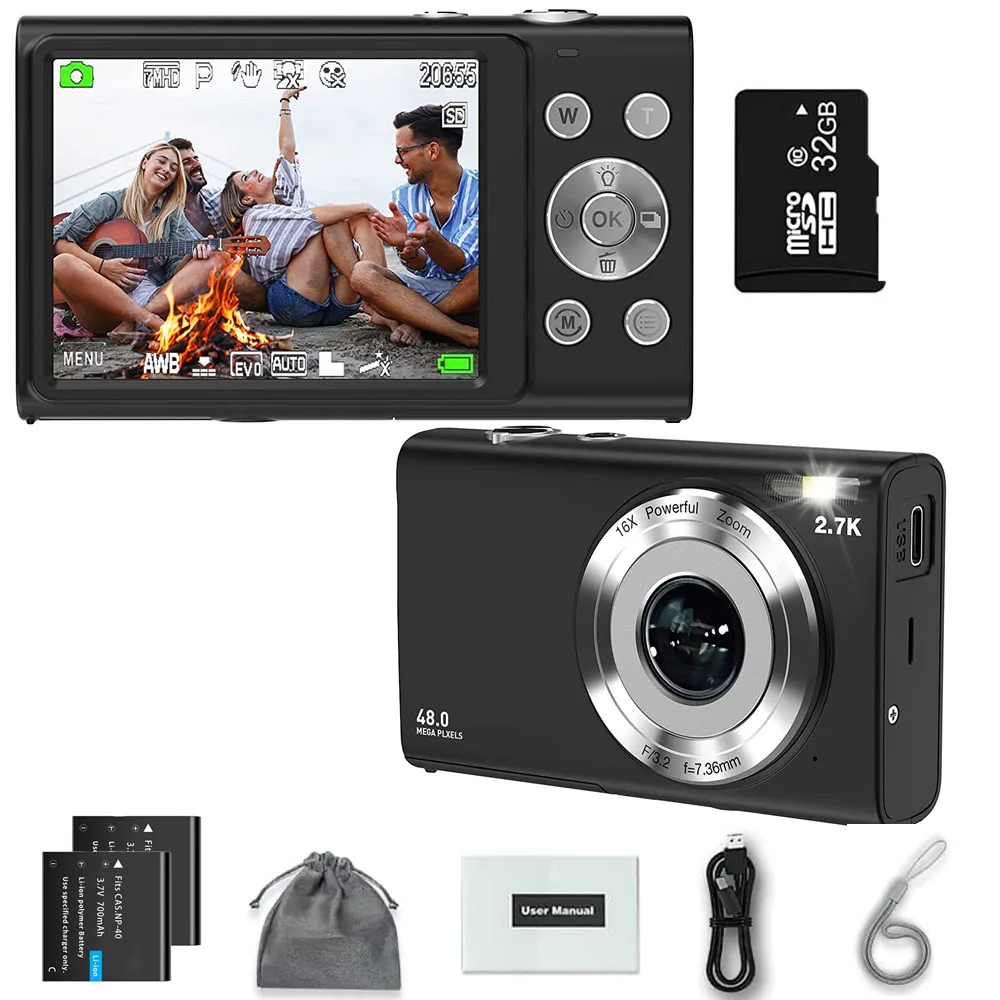 4K Digital Camera Autofocus Vlogging Camera HD 48MP with 2.8" Large Screen Camcorder Camera for Photography for Kid Adult - Image 11