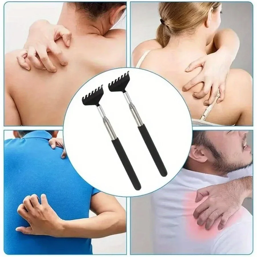 Portable Extendable Back Scratcher Stainless Steel Telescoping Back Scratcher Tool Telescopic Back Scratching Tool Massage Gift - Image 4