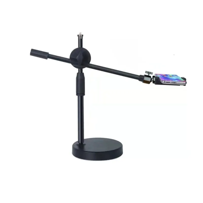 Overhead Tripod Table Tabletop Shooting Stand Tripods with Mobile Phone Holder Boom Arm for Smartphones Photography - Image 6