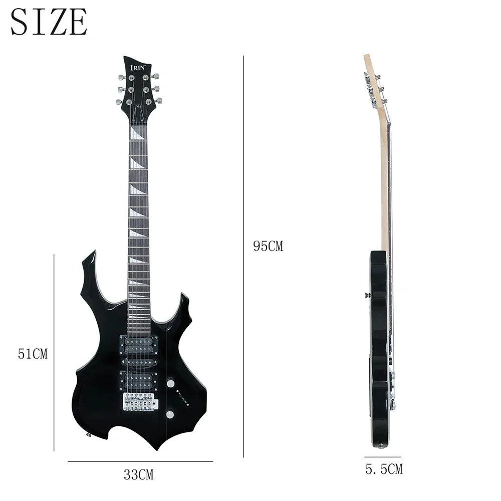 IRIN 6 Strings Electric Guitar 24 Frets Maple Body Electric Guitarra Set with Bag Amp Tuner Strap Picks Guitar Mini Accessories - Image 3