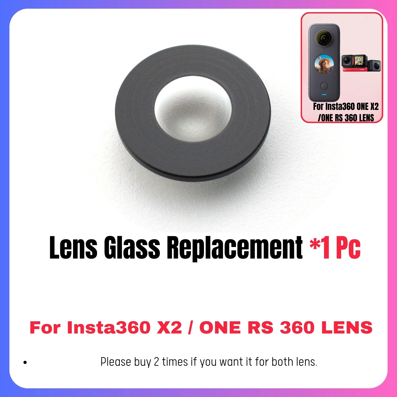 Lens Glass For Insta360 X4 X3 X2 360 Lens Replacement Repair Parts Ring Mount For Insta 360 X4 X3 ONE X2 ONE RS Accessories - Image 9