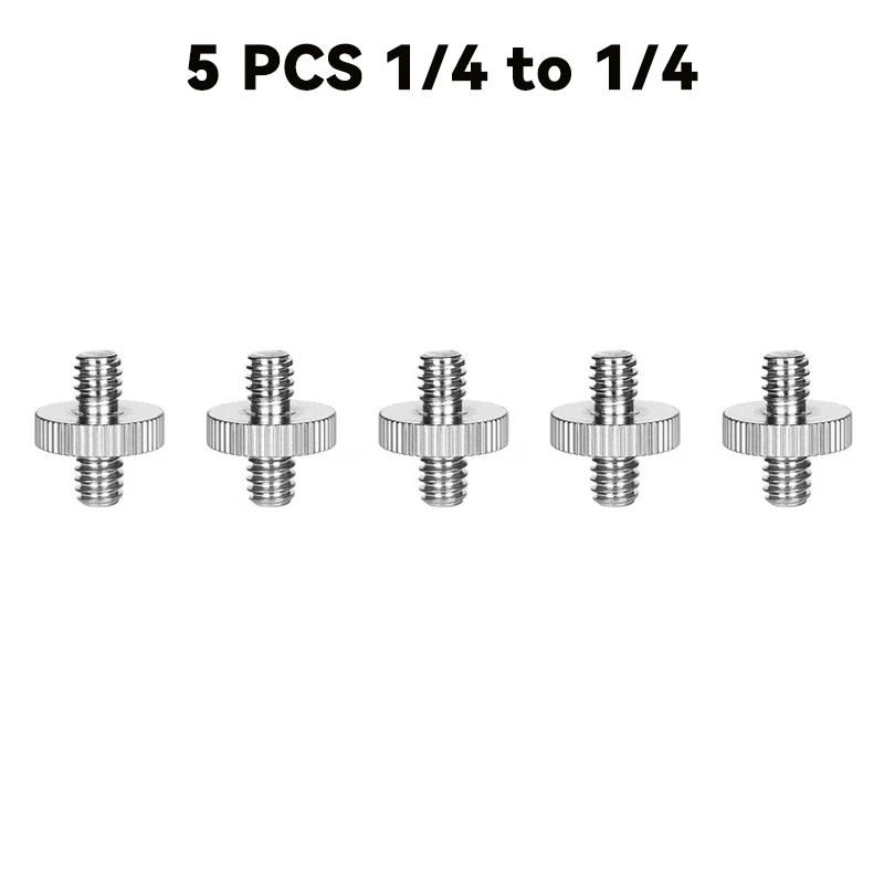 1/4 Inch to 1/4 3/8 Inch Male Camera Screw Mount Adapter Tripod Screw Adapter Female Thread for Camera Tripod Monopod Ring Light - Image 8