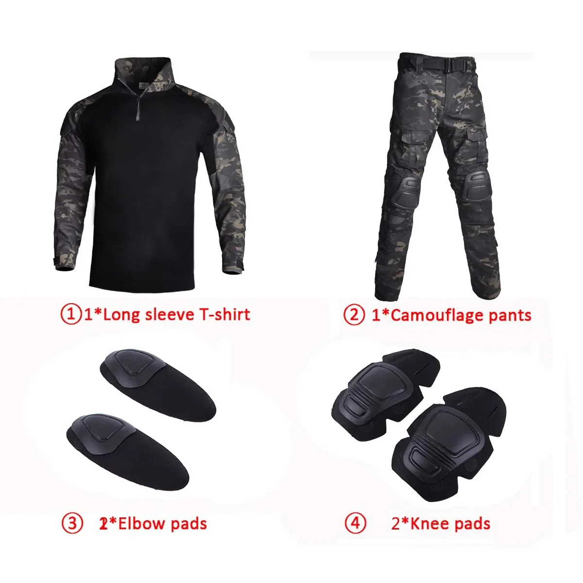 Camo Tactical Uniform Airsoft Ripstop Suit Multi Pocket Suits Hunting Pants Men Trainning Shirts Airsoft Paintball Clothes Sets - Image 11