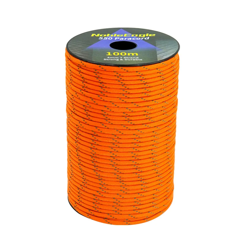Reflective Paracord Military 7 Strand 4mm 550 Tactical Parachute Cord Camping Tent Lanyard DIY Bracelet Weaving Rope - Image 7
