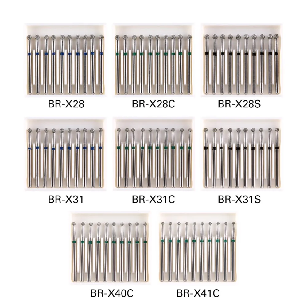 10pcs/Pack AZDENT Dental Diamond Burs Drill Ball Round Type 25mm FG 1.6mm For High Speed Handpiece 450000r/Min - Image 6
