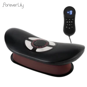 Electric Waist Traction Massager Height Adjustable Lumbar Traction Massager Waist Spine Support Waist Back Massage Machine