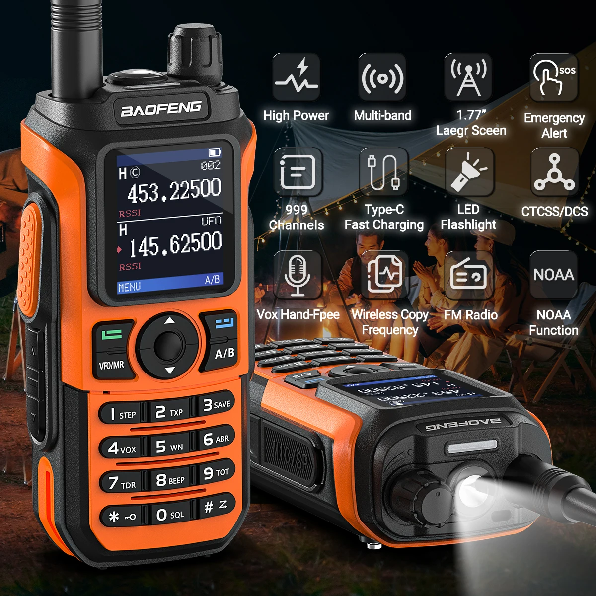 Baofeng UV-21 Pro Walkie Talkie Long Range Air Band Wireless Copy Frequency VHF UHF Type-C Rechargeable Upgrade UV-5R Ham Radio - Image 2