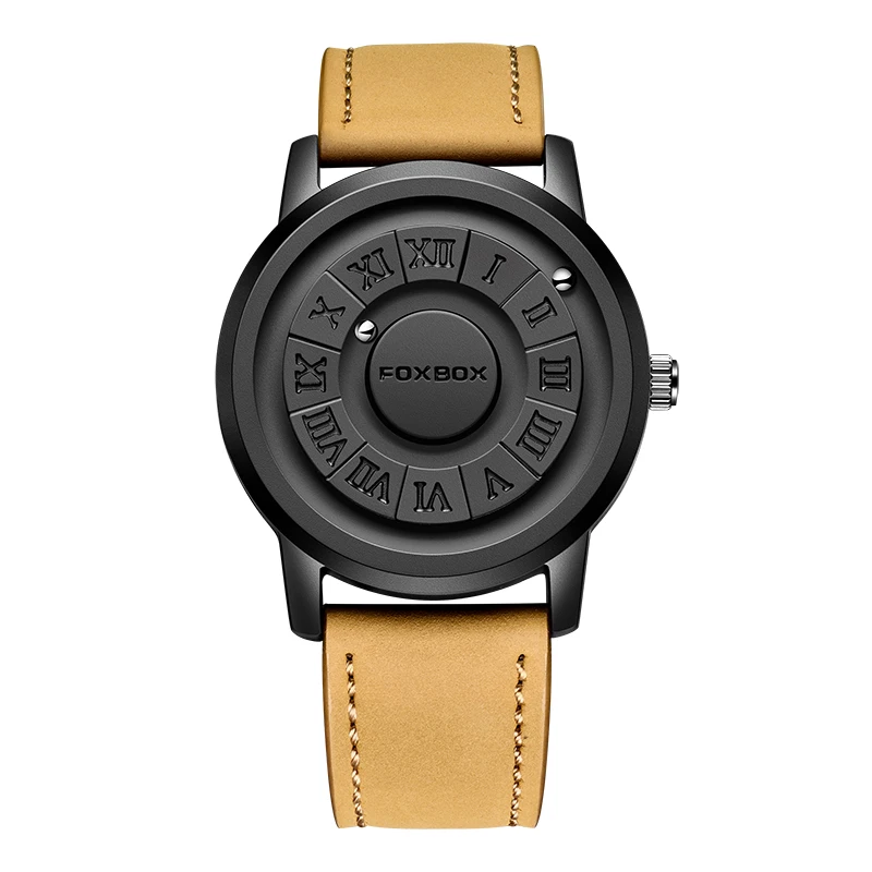 FOXBOX Watch Personalized Fashion Floating Magnetic Pointer Free Ball Bearing Creative Simple Waterproof Quartz Watch for Men - Image 7