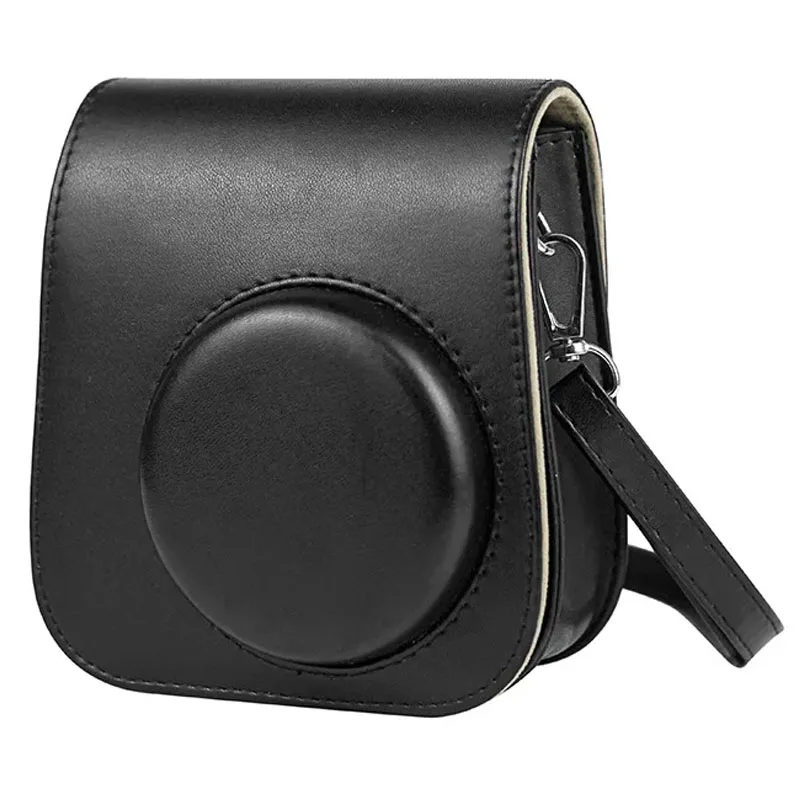 For Fujifilm Film Camera Bag for Instax Mini 11 9 8 Camera Case PU Leather Soft Silicone Cover Bag with Shoulder Strap - Image 8