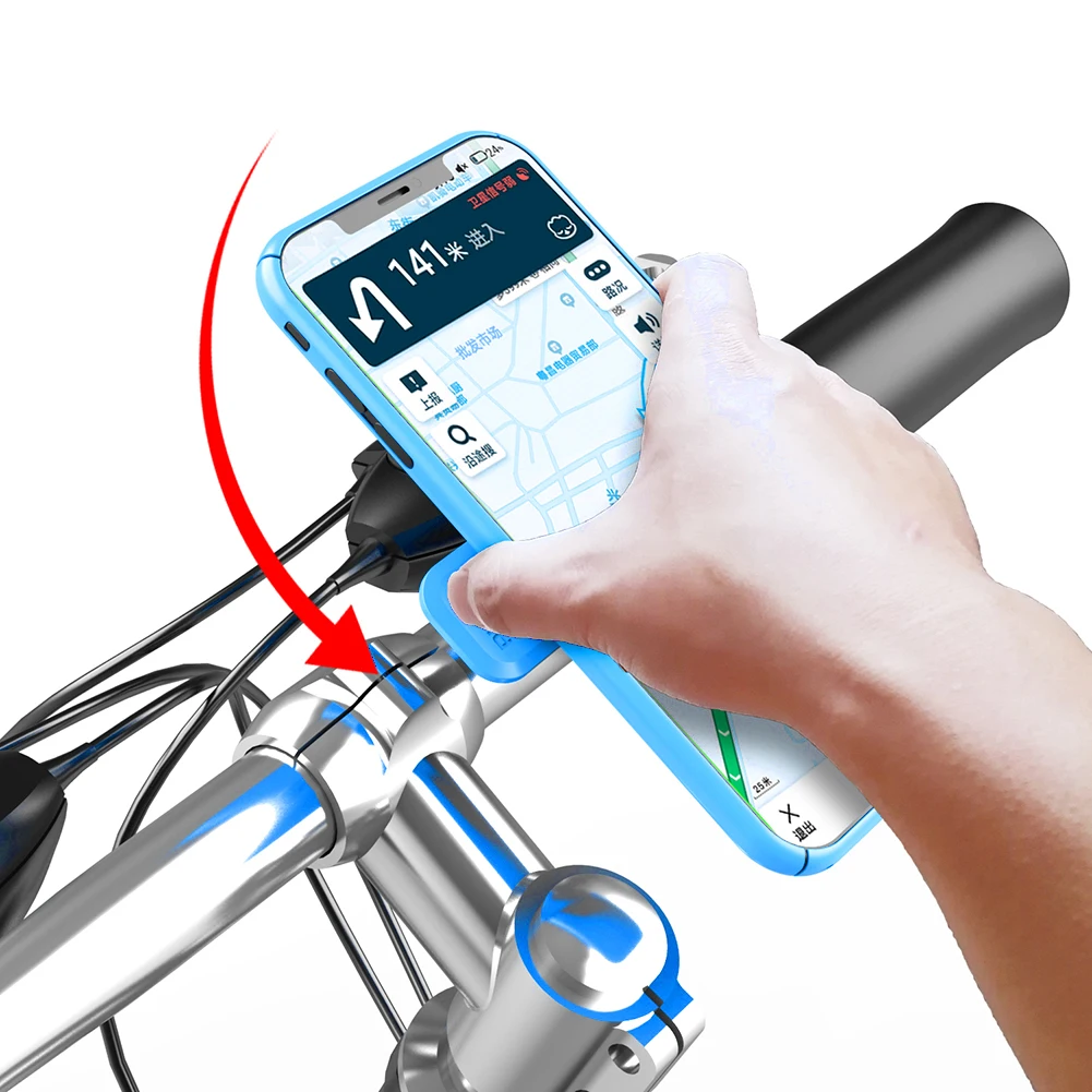 Motorcycle Bike Phone Holder Phone Bracket Vibration Damper Bike Handlebar Navigation Support for 4.7-7.2'' Phone - Image 4