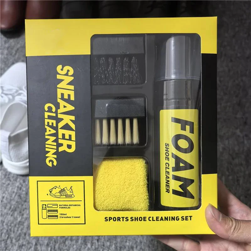 1 set Shoes Cleaner foam dry cleaning suit 150ML Water-Free Foam Sneakers Cleaner Shoe Brush Shoe Cloth Work on White Shoe,Boot - Image 6
