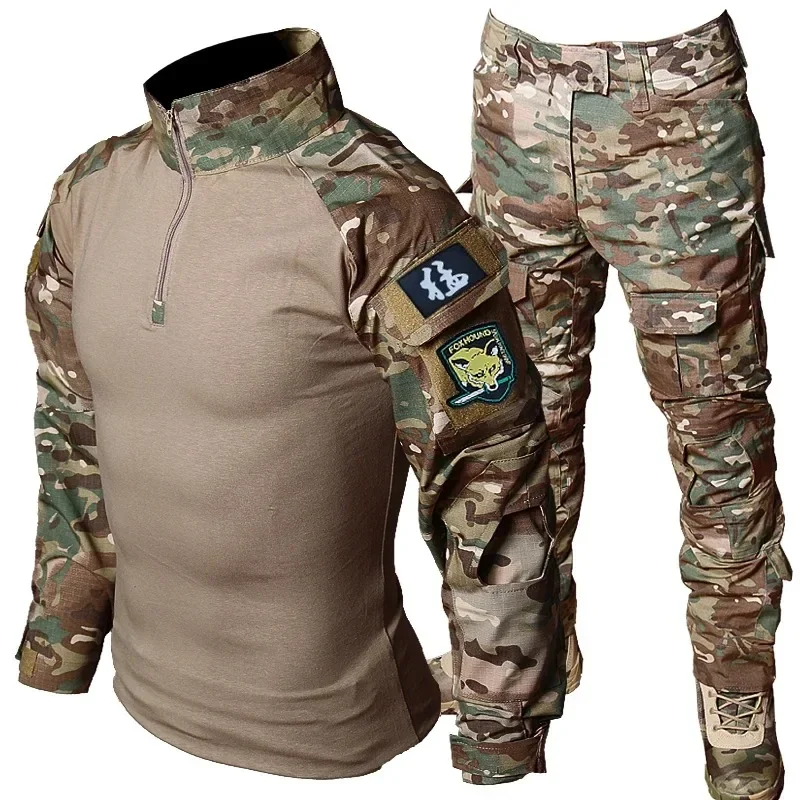 Camo Tactical Uniform Airsoft Ripstop Suit Multi Pocket Suits Hunting Pants Men Trainning Shirts Airsoft Paintball Clothes Sets - Image 15