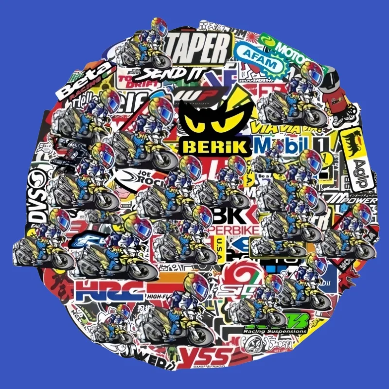 40/80pcs Car Bike Helmet Tank Racing Sponsor Logo Set Motorcycle Stickers Moto For Honda Yamaha Kawasaki Suzuki Motocross Decals - Image 4