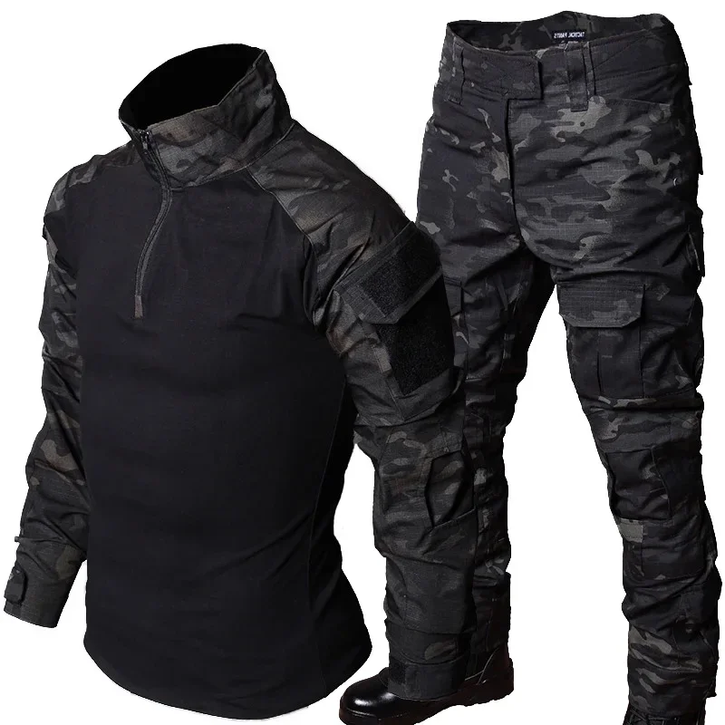 Camo Tactical Uniform Airsoft Ripstop Suit Multi Pocket Suits Hunting Pants Men Trainning Shirts Airsoft Paintball Clothes Sets - Image 16