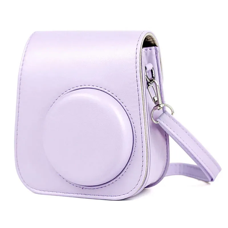 For Fujifilm Film Camera Bag for Instax Mini 11 9 8 Camera Case PU Leather Soft Silicone Cover Bag with Shoulder Strap - Image 7