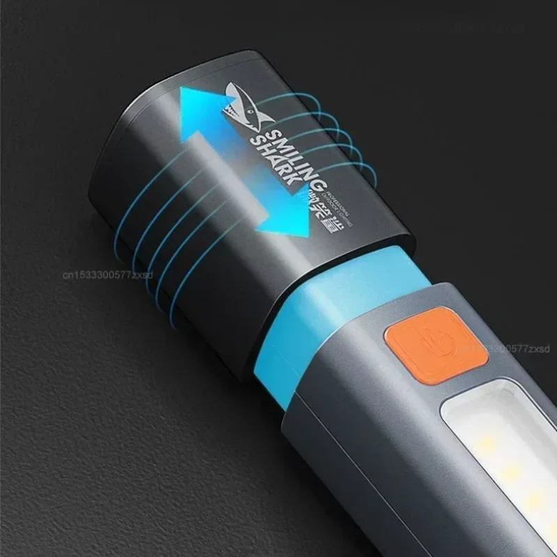 Mijia Outdoor Flashlight Portable Strong Light Variable Focus with Floodlight Side Lights Long Range Rechargeable Flashlight - Image 2