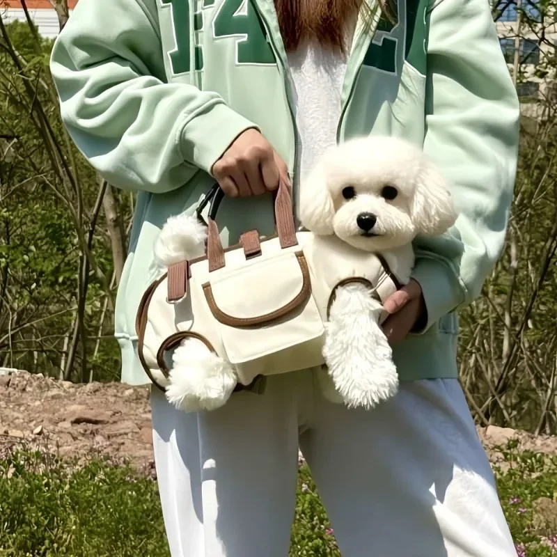 Small Dog Lift Harness Backpack Sling Carrier with Handle Leash Pet Carrying Box for Outdoor Walking Cats Supplies - Image 2