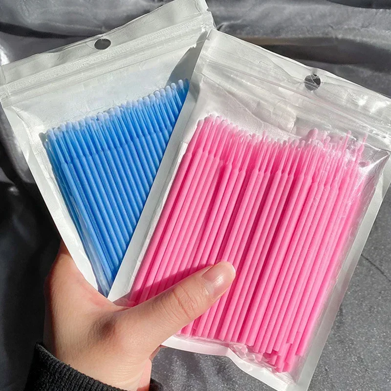 Cleaning Micro Cotton Brush Lash Extension 100Pcs Eyelash Swab Individual Eyelashes Microbrush Beauty Makeup Clean Remover Tools - Image 3