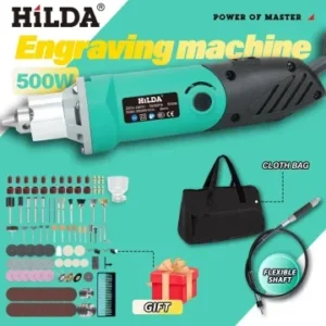 HILDA 500W  Green Engraver Electric Drill 6-Position Variable Speed High-Power Woodworking Rotary Tools Set Grinder Polishing