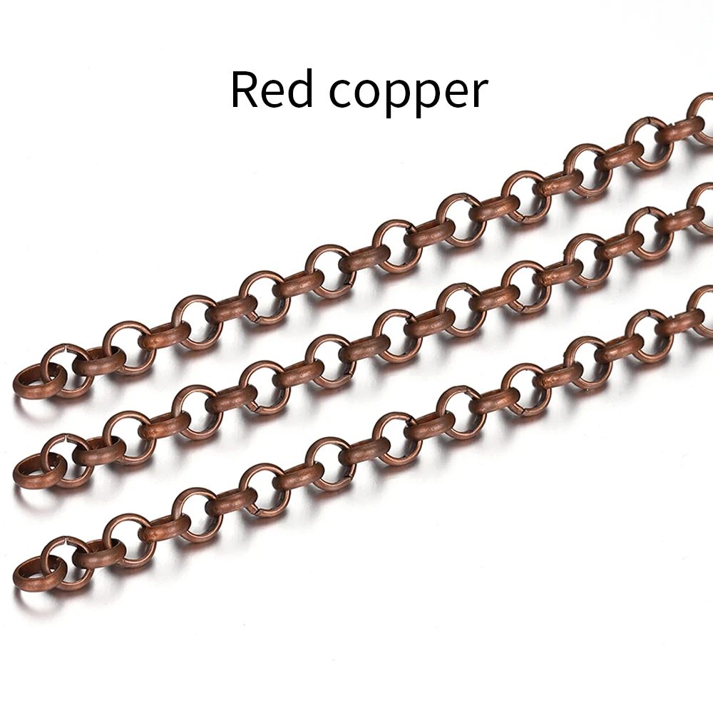 2Meters Gold Color Round O Shape Necklace Bracelet Accessories 3.2/4.8/5.8mm Copper Chains For DIY Jewelry Making Components - Image 8