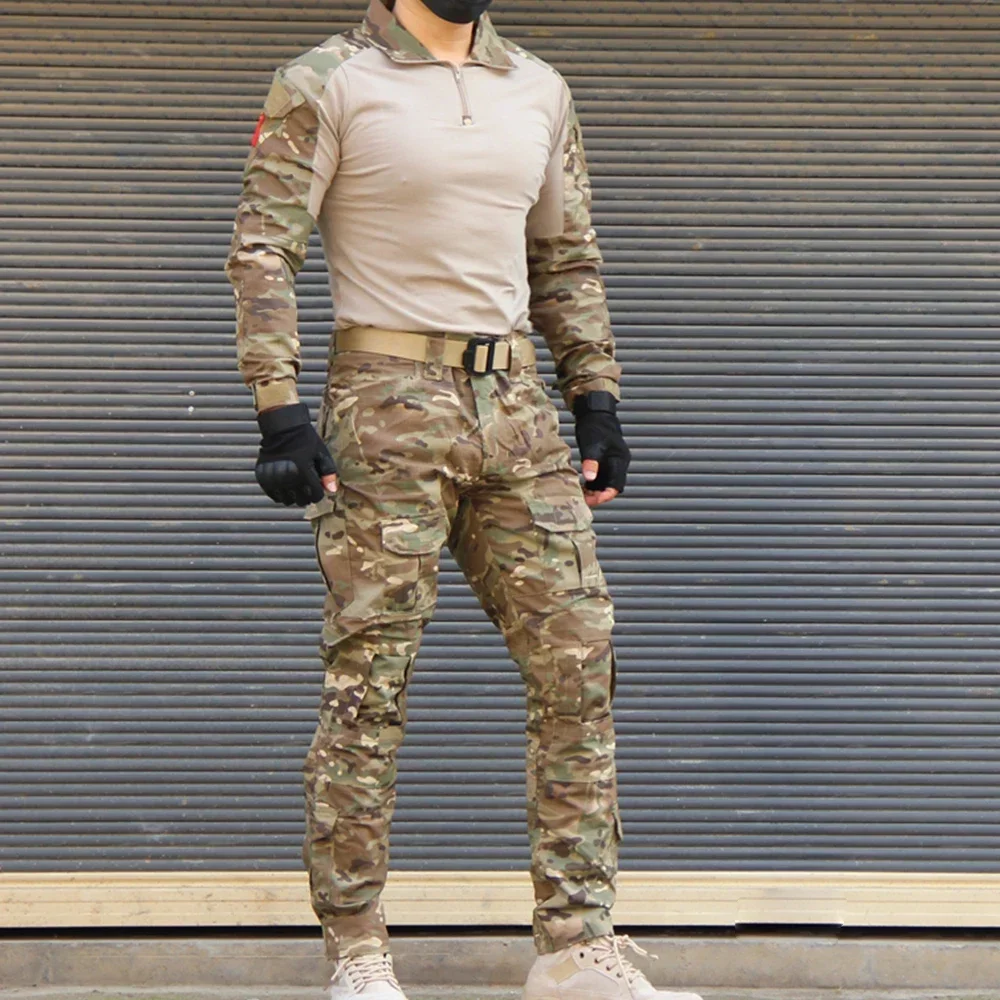Camo Tactical Uniform Airsoft Ripstop Suit Multi Pocket Suits Hunting Pants Men Trainning Shirts Airsoft Paintball Clothes Sets - Image 3