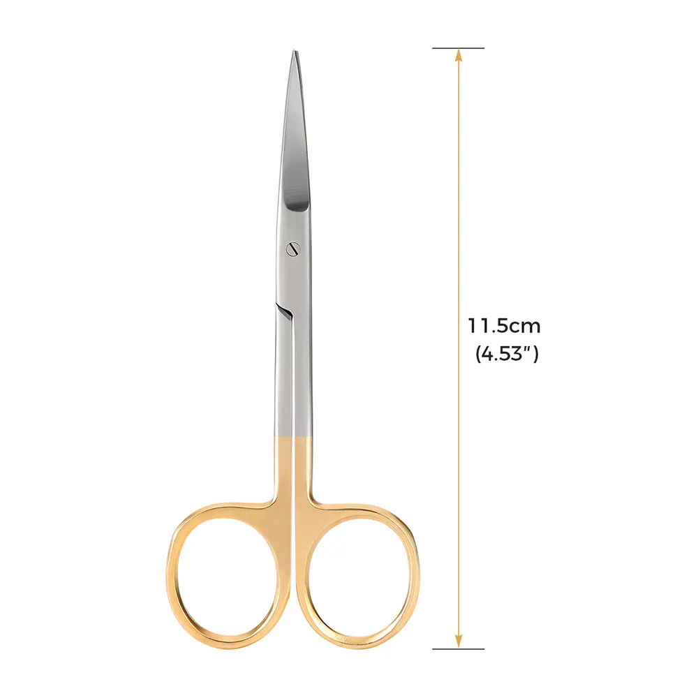 AZDENT Stainless Steel Dental Surgical Scissors Straight/Curved Tip 11.5cm Surgical Forceps Dentist Tools Dentistry Instrument - Image 5