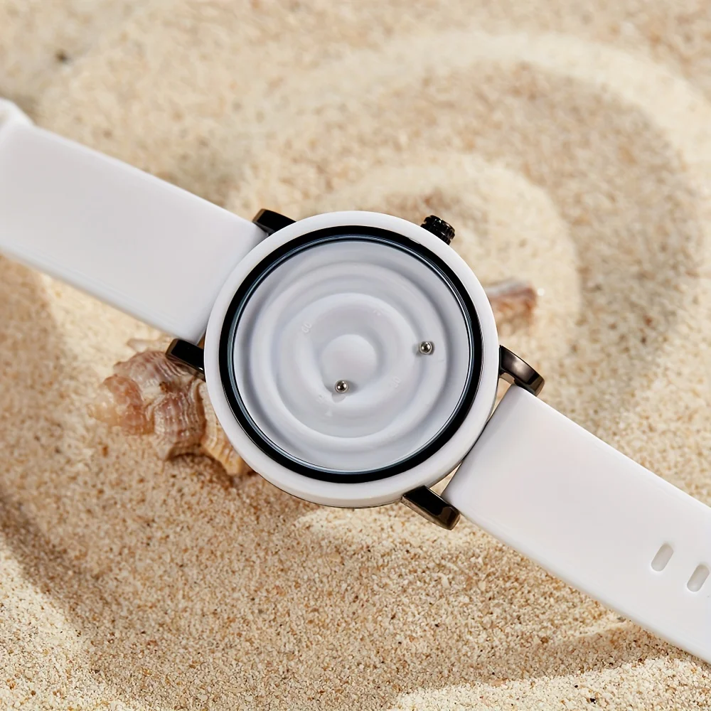 Personalized fashionable floating magnetic pointer free ball bearing creative simple waterproof quartz watch student women men - Image 6