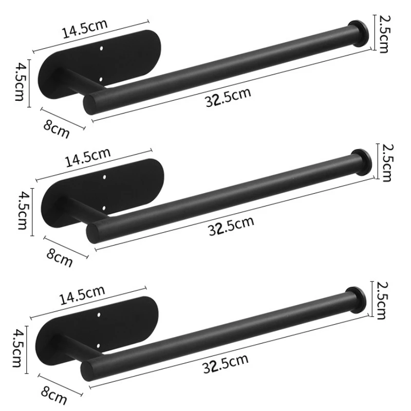 Adhesive Toilet Paper Holder Stainless Steel Wall Mount Kitchen Roll Towel Rack Napkin Dispenser Absorbent Stand Tissue Hanger - Image 11