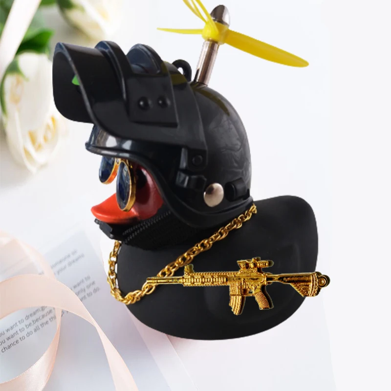 Motor Accessories Yellow Duck with Helmet for Bike Without Lights Auto Car Accessories Duck In The Car Car Interior Decoration - Image 7
