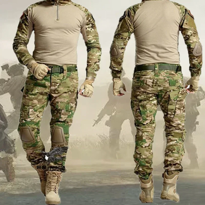 Camo Tactical Uniform Airsoft Ripstop Suit Multi Pocket Suits Hunting Pants Men Trainning Shirts Airsoft Paintball Clothes Sets - Image 5