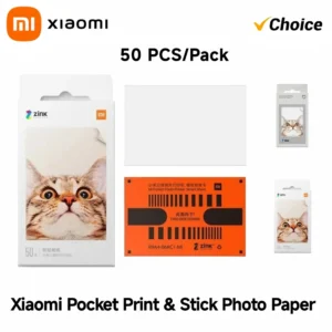 Xiaomi ZINK Pocket Photo Paper 3Inch Self-Adhesive Instant Print No Ink Needed for Mi Pocket Printer 1S 50 sheets 1 pack