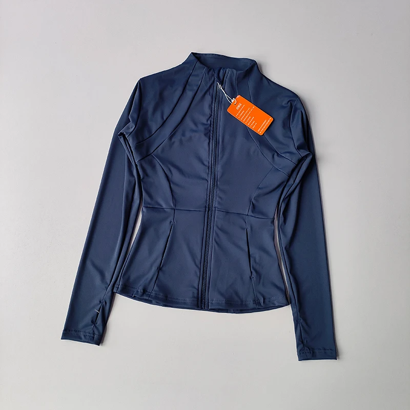 Women Sports Jacket Zip Fitness Yoga Shirt Workout Running Coats Warm Gym Long Sleeve Top Cardigan Slim Tight Jacket Activewear - Image 8