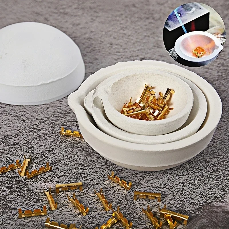 100g-5000g High Temperature Quartz bowl crucible Furnace Melting Casting Refining golden Silver Jewelry tools - Image 2