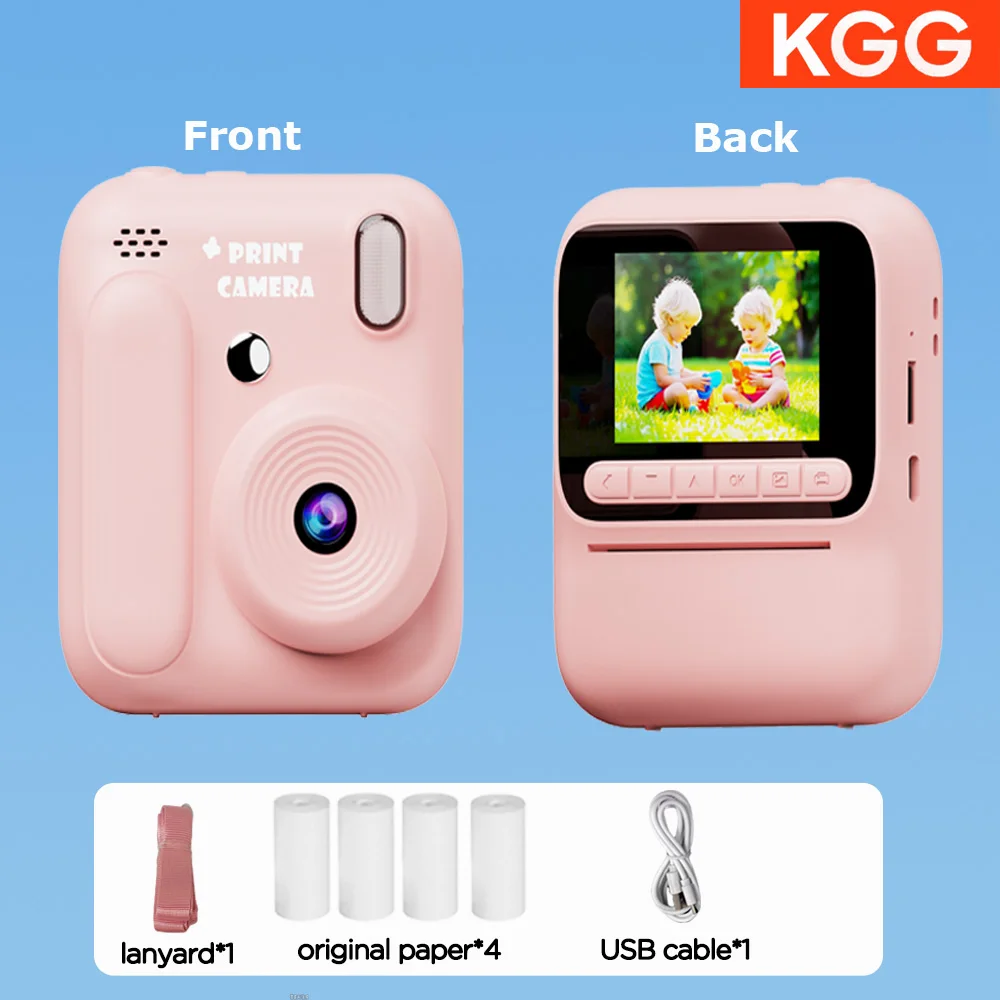 Color Printing Camera Kids Instant Camera 32GB 1080P Thermal Print Digital Camera Print Photo Video Games Music Children Gift - Image 34