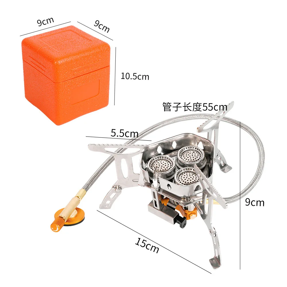 TARKA 3 Heads Gas Stove Tourist Camping Burners Folding Backpacking Furnace 5800W Outdoor Hiking Picnic BBQ Cooking Equipment - Image 2