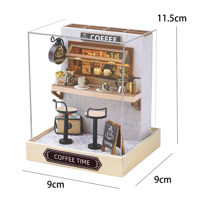 Mini Doll House DIY 3D Puzzle Assembly Building Model Toys Home Bedroom Decoration With Furniture Wooden Craft Gifts DollHouses - Image 9