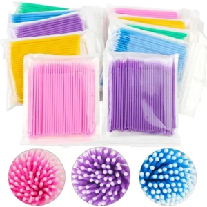 Cleaning Micro Cotton Brush Lash Extension 100Pcs Eyelash Swab Individual Eyelashes Microbrush Beauty Makeup Clean Remover Tools