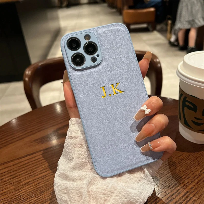 Personalized Phone Case For iPhone 17 16 15 14 13 12 11 Pro Max Plus 17Air Luxury PU Leather Customized Initials Name Gift Cover - Image 8