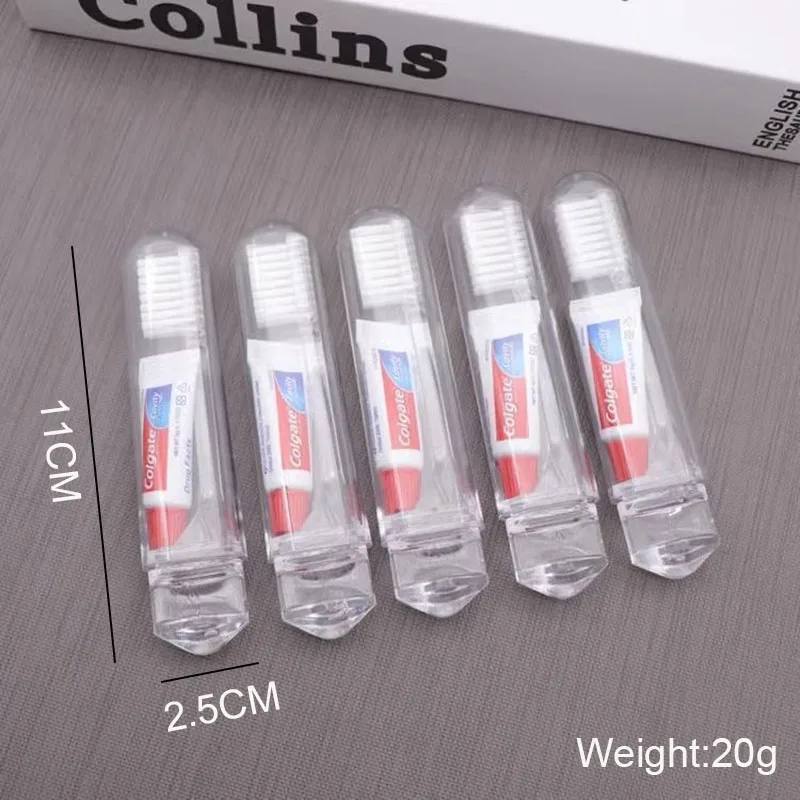 1/5 PC Portable Mini Travel Toothbrush Toothpaste Set Adult Outgoing Camp Disposable Toothbrush Carry-on Deep Cleaning Oral Care - Image 2