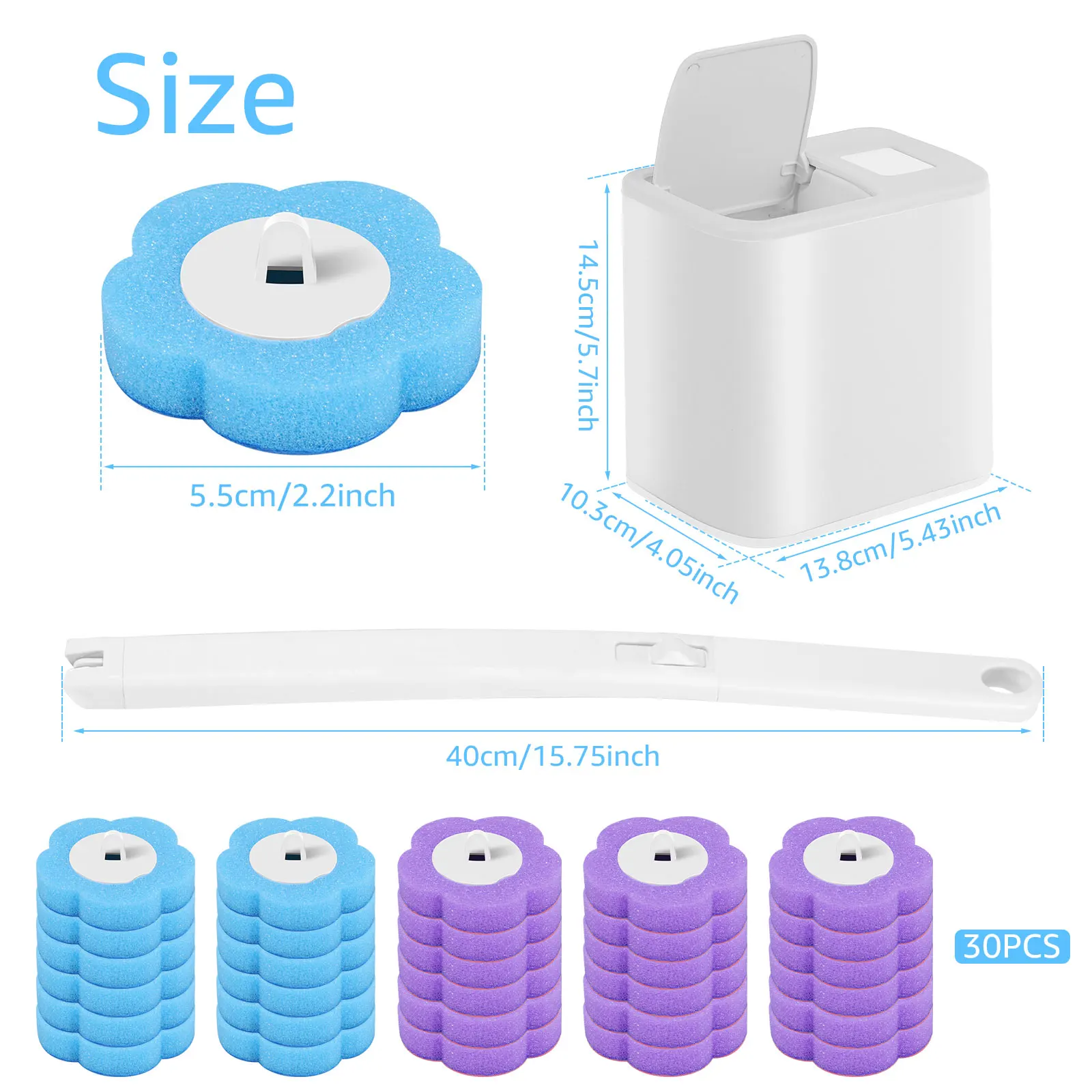 18/36Pcs Disposable Toilet Brush Wall Mounted Toilet Brush with Replacement Head Cleaning Set Home Bathroom WC Accessories - Image 11