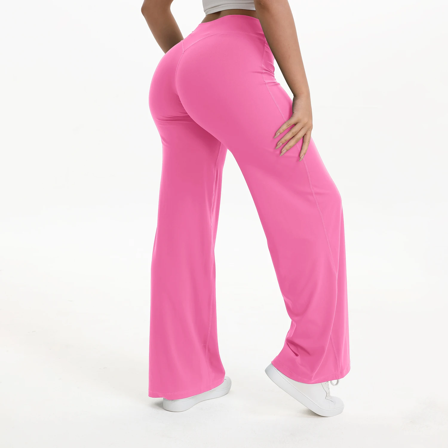 NCLAGEN SoftMotion Straight Leg Bottoms Women's Mid-Waist Yoga Pants GYM Leggings Naked Feel Pilates Running Sports Trousers - Image 7