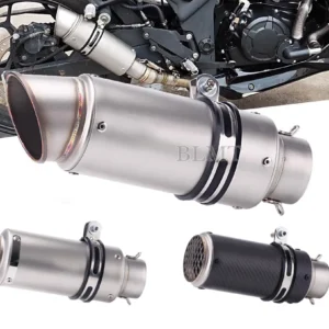Universal 51/60mm motorcycle sc exhaust inox muffler carbon fiber exhaust with DB Killer for z900 R3 R25 MT07 MT09 R1 Z400 Z650