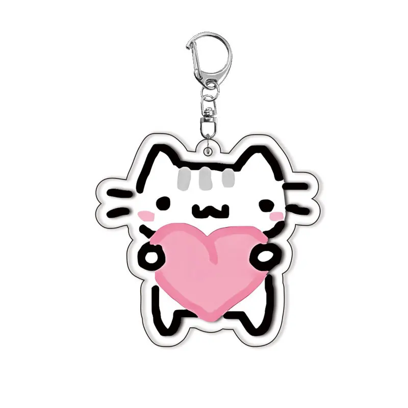 Hot Funny Cat Memes Keychain Student Gift Bag Lanyard Women's Bag Pendant Keychain Cute Things Gift for Best Friends Wholesale - Image 6