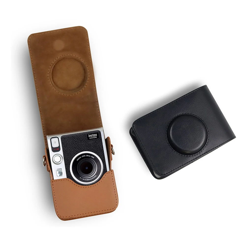 Camera Bag For Fujifilm Instax Mini EVO Instant Film Camera Case PU Leather Soft Silicone Cover Bag with Shoulder Strap - Image 3