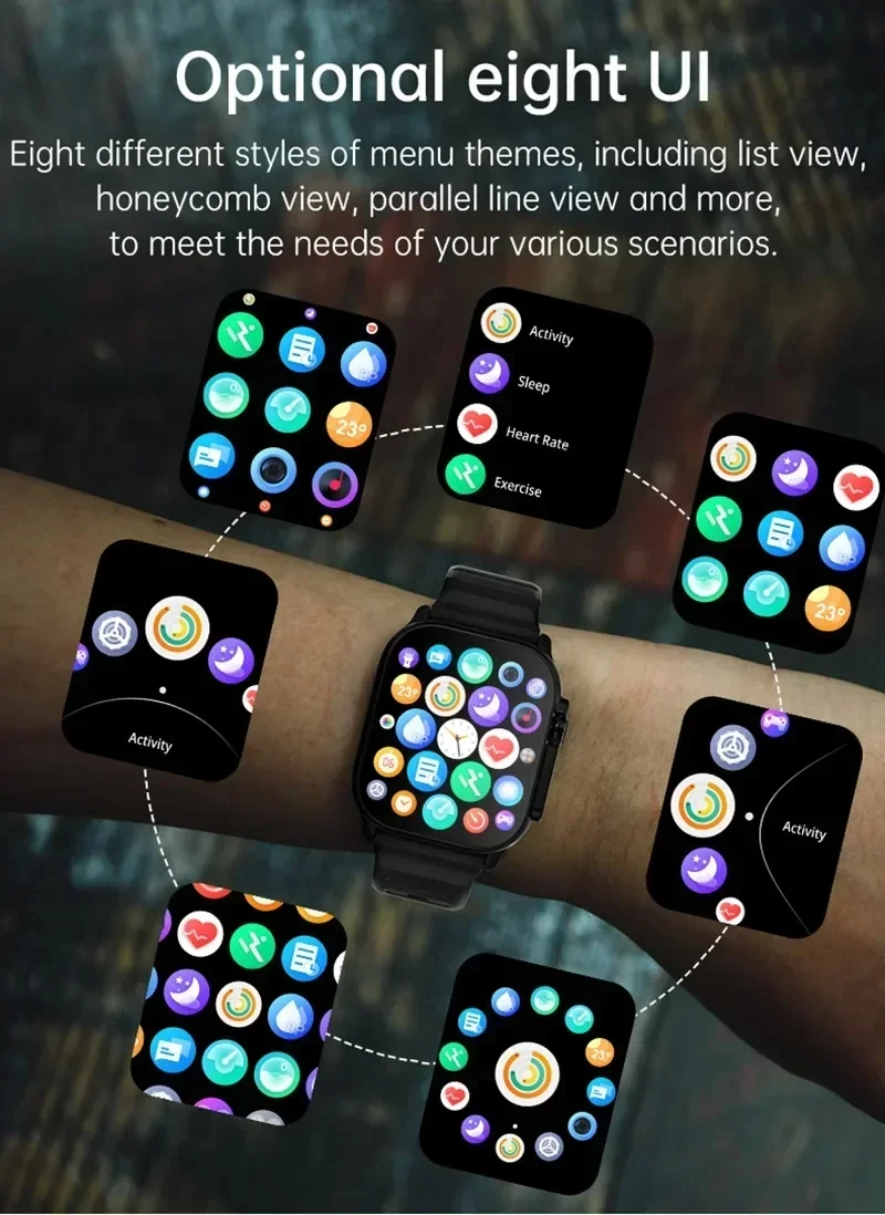 LAXASFIT Smartwatch Bluetooth Talk Smartwatch Message Alert Heart Rate Monitor Sports Watch for Android IOS Men Women - Image 2